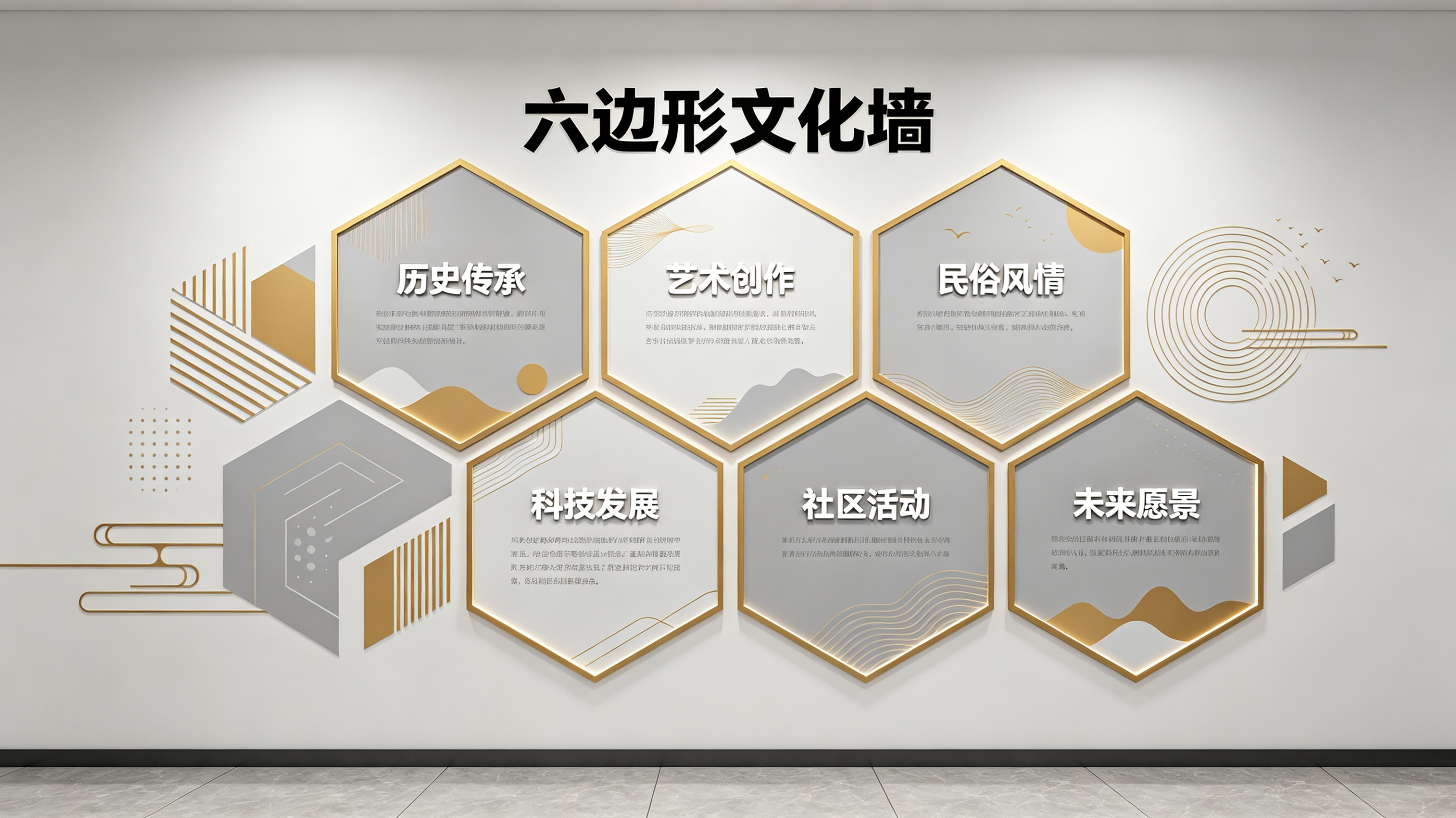 师宗企业文化墙 | 六边形信息美学